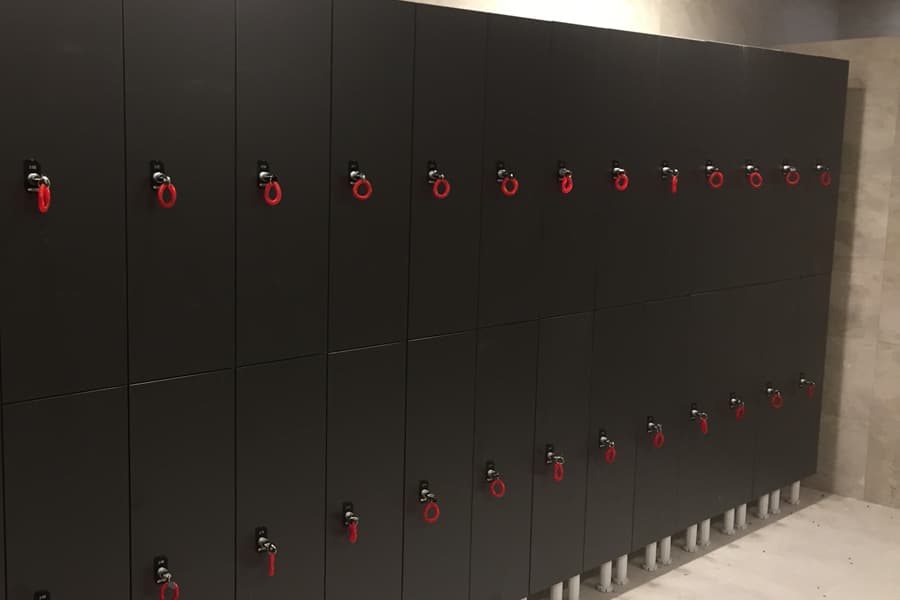 phenolic lockers in changing rooms