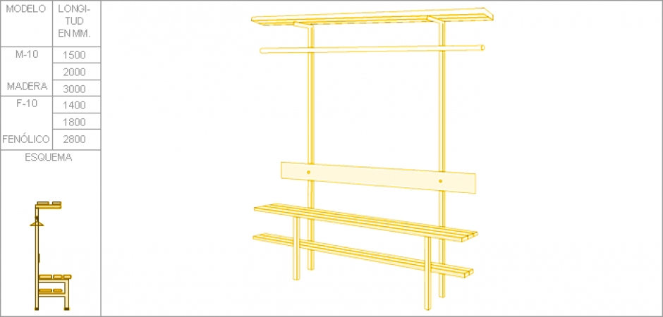  B10. Simple bench with shoe rack  